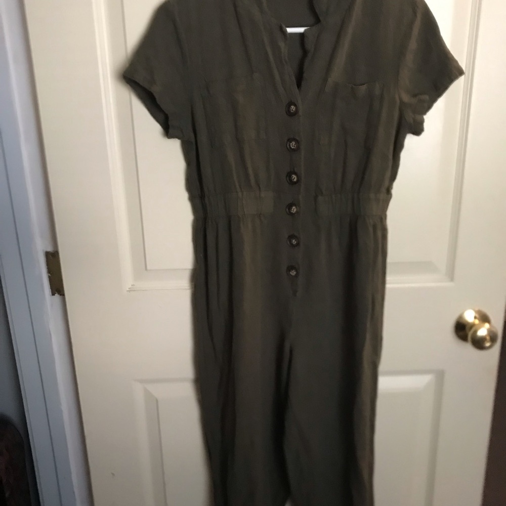 army green jumpsuit